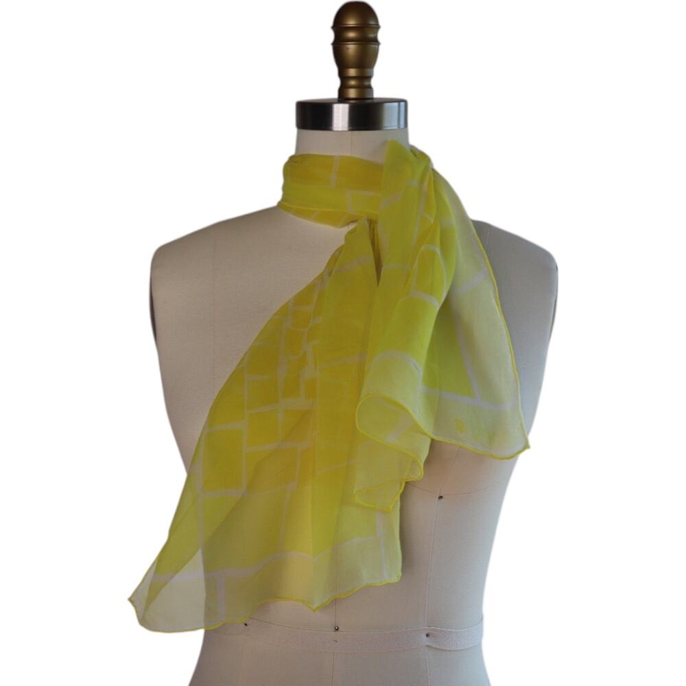Vintage 60's Vera Neumann Sheer Yellow Brick Scarf